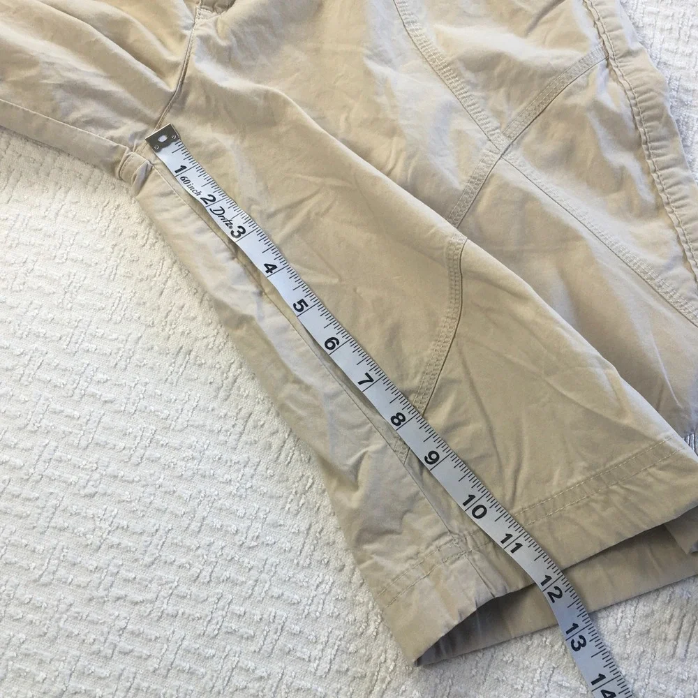 Nike Womens Tan Khaki Shorts Drawstring Sz Small S 4-6 Cotton Blend